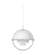 GUBI - Multi-Lite Pendelleuchte Ø36 Chrom/Weiß