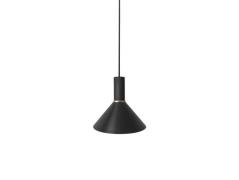 Ferm Living - Collect Pendelleuchte Cone Low Glossy Black/Brass