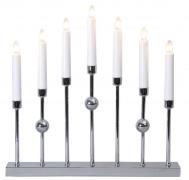 Gustavo 7L metal candlestick chrome (Verchromt / glänzend)