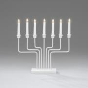 Electric candlestick 7L metal (Weiß)