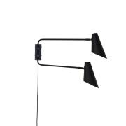 Cale wall lamp 2-arm (Schwarz)