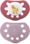 Esska Classic Horse Schnuller 2er-Pack, Rosa/Lila