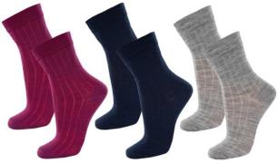 Janus Socken 3er-Pack, Dark Purple, 20-24