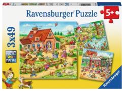 Ravensburger Puzzle Urlaub der Tiere 3x49 Teile