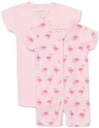 Tiny Treasure Summer Bodysuit 2er-Pack, Pink/Flamingo 74