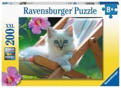 Ravensburger Puzzle Kätzchen auf der Sonnenliege 200 Teile