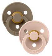 BIBS Schnuller Colour 2er-Pack Latex Größe 2, Dark Oak/Blush