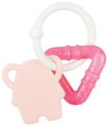 Nattou Soft Silicone Beißring Elefant mit Kühlbestandteil, Rosa