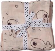 Done By Deer Swaddler Sea Friends 120x120 2er-Pack, Powder