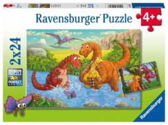 Ravensburger Puzzle Spielende Dinos 2x24 Teile