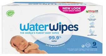 WaterWipes Plastikfreie Feuchttücher 9 x 60er-Pack
