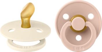 BIBS Colour Schnuller 2er-Pack Latex Gr.1, Ivory/Blush