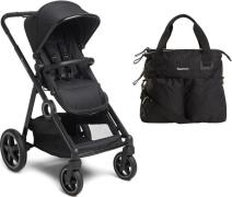 Beemoo Pro Multi Kinderwagen inkl. Wickeltasche, Black/Black