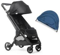 Ergobaby Metro+ Buggy inkl. Extra-Verdeck, Black/Azure Blue