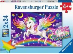 Ravensburger Puzzles Unicorn &  Pegasus 2x24 Teile