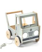 Smallstuff Lauflernwagen Truck aus Holz, Grau, Babyspielzeug