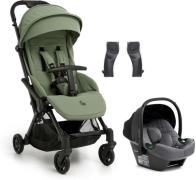 Beemoo Easy Fly Lux 4 Buggy inkl. Route i-Size Babyschale, Sea Green/M...