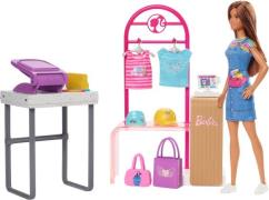 Barbie Spielset mit Puppe Make &  Sell Boutique