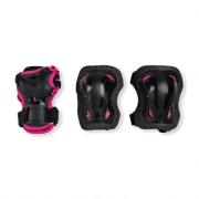 Rollerblade Schutzset Junior 3er-Pack XXXS, Schwarz/Rosa