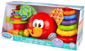 PlayGro Clever Me Stack Sort And Nest Stapelspielzeug, Babyspielzeug