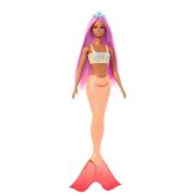 Barbie Puppe Meerjungfrau mit Bunten Haaren, Orange