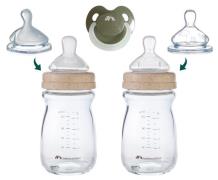 Bebeconfort Physio Air Fläschchen Glas Set, Sand