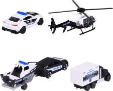 Majorette Polizeifahrzeuge 4er-Pack Geschenkpackung