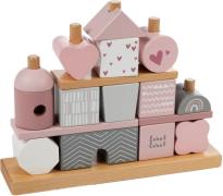 Label Label Stapelspielzeug Haus, Rosa, Babyspielzeug