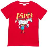 Pippi Langstrumpf T-Shirt, Rot, 134-140