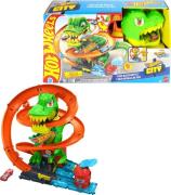 Hot Wheels City T-Rex Feuerwache Autorennbahn