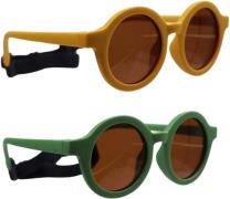 CarloBaby Sonnenbrille Luma 2er-Pack 0-3 Jahre, Green/Yellow