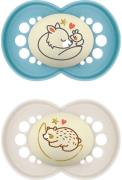 MAM Original Night Silikon Schnuller 2er-Pack 16-36m, Blau