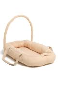 Alice &  Fox ALBA Babynest mit Griffen, Beige Muslin