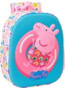Peppa Wutz 3D Kinder Rucksack 8.5L, Blau/Pink