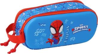 Spidey And His Amazing Friends 3D Doppel-Federmäppchen, Blau