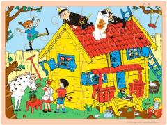 Barbo Toys Pippi Langstrumpf Rahmenpuzzle Holz, 24 Teile