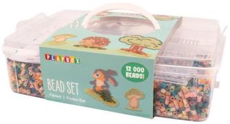 Playbox Basteltasche mit Bügelperlen Matt-Pastell-Mix 12000 Teile